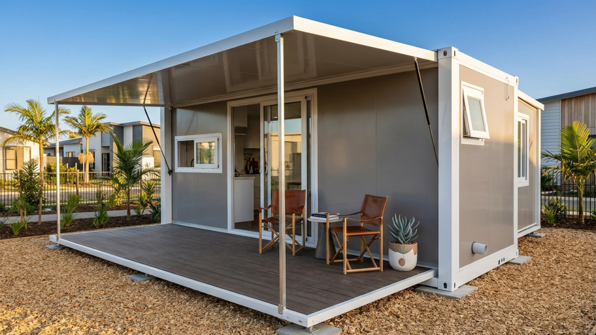 20ft Expander Home 1 Bath, Kitchenette Cabinetry & Decking