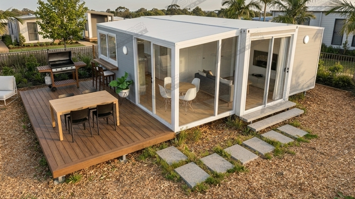 20ft Expander Home 1 Bed 1 Bath Glass Front - Flat Roof