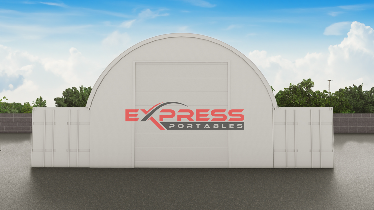 40ft x 40ft Container Dome - Front Wall with Door (12m)