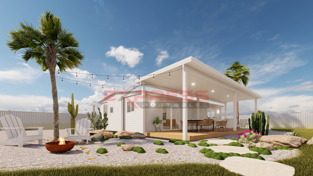40ft Expandable Container Home - 2 Bed & 2 WIR - Pitched Roof