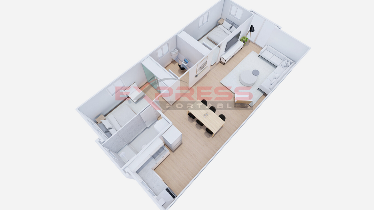 Premium 40ft 2 Bed + Office