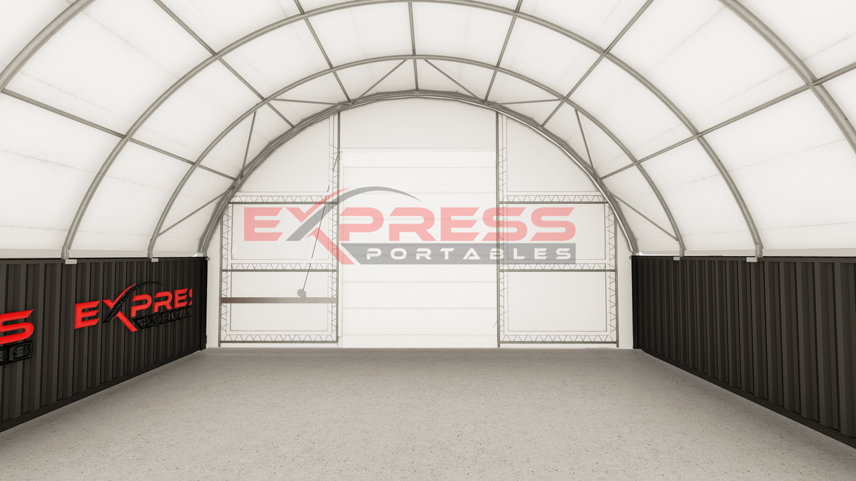 40ft Container Dome - Front Wall with Single Truss (12m)