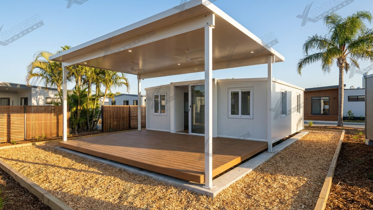 20ft Expander Home 1 Bed 1 Bath Plan A - Flat Roof