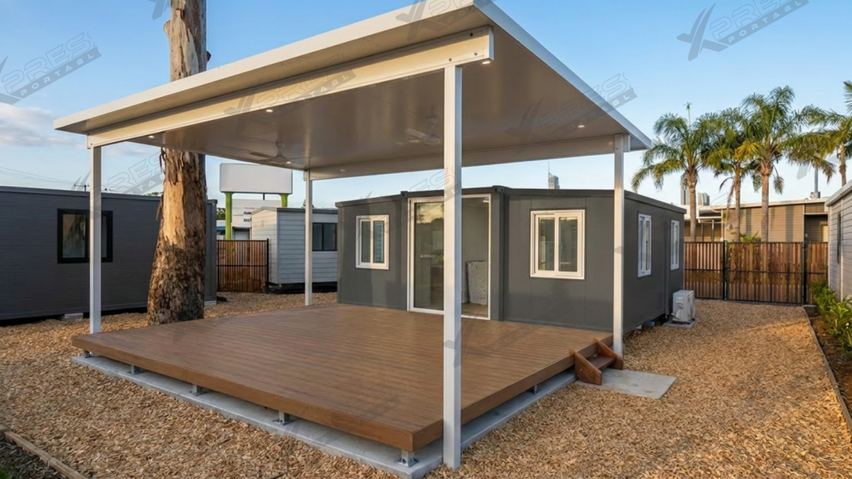 20ft Expander Home 2 Bed 1 Bath Plan B - Flat Roof