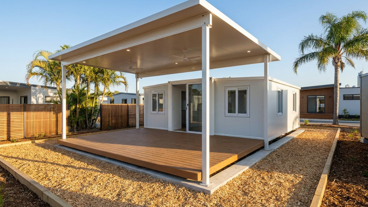 20ft Expander Home 3 Bed 1 Bath Plan A - Flat Roof