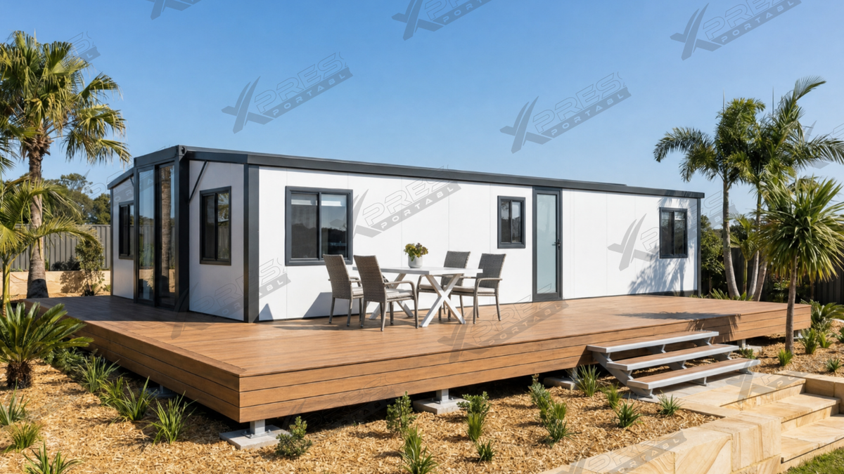 40ft Expander Home 2 Bed 1 Bath Laundry - Flat Roof