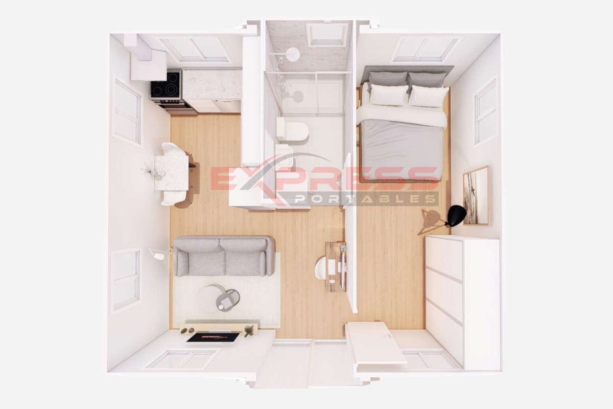 20ft Expandable Container Home - 1 Bedroom