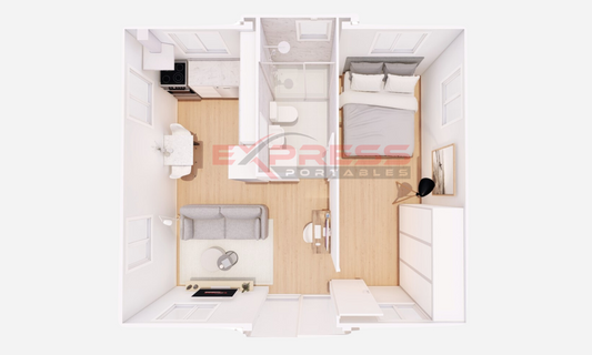 20ft Expandable Container Home - 1 Bedroom