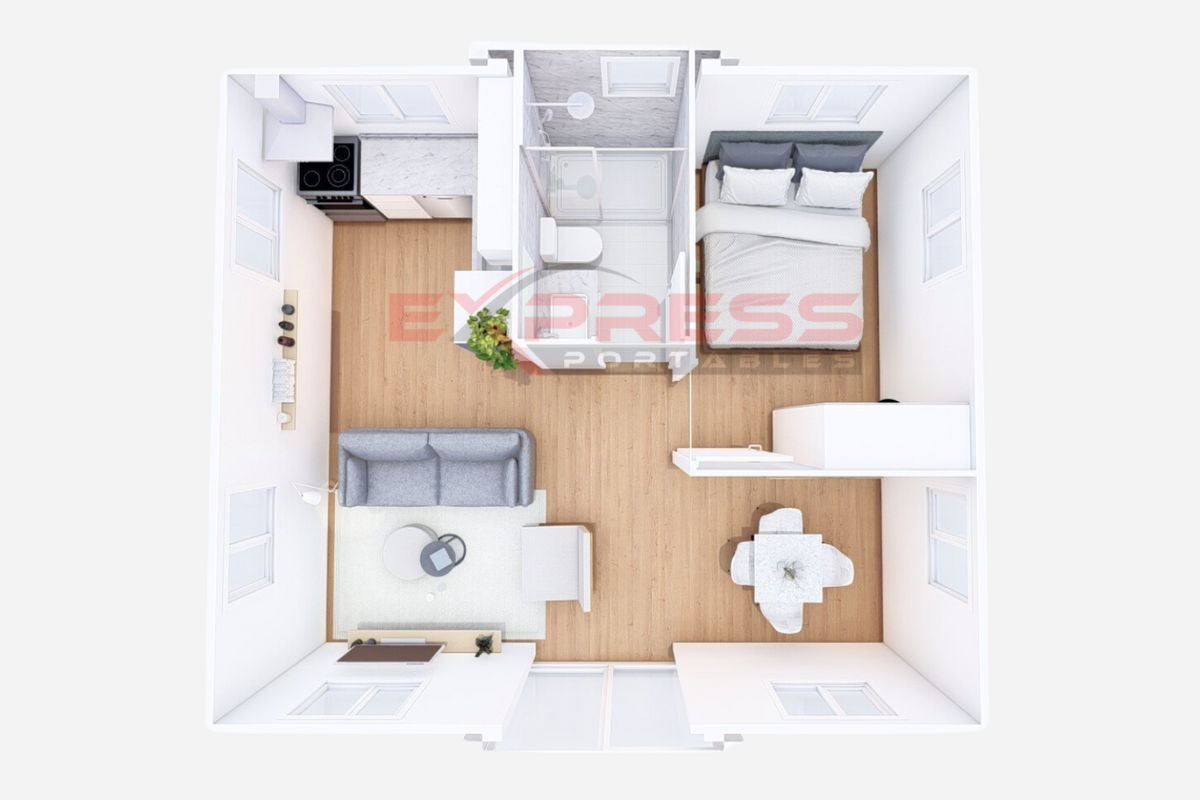 20ft Expandable Container Home - 1 Bed