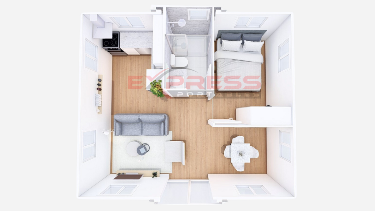 20ft Expandable Container Home - 1 Bed