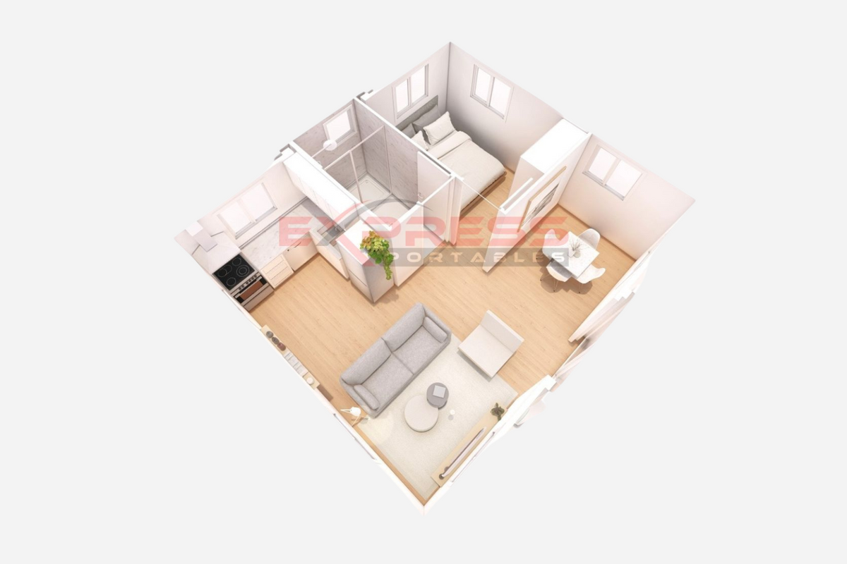20ft Expandable Container Home - 1 Bed