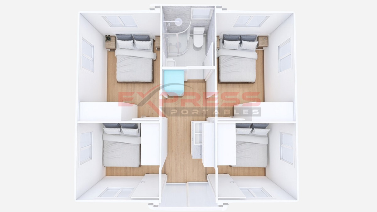 20ft Expandable Container Home - 4 Bed