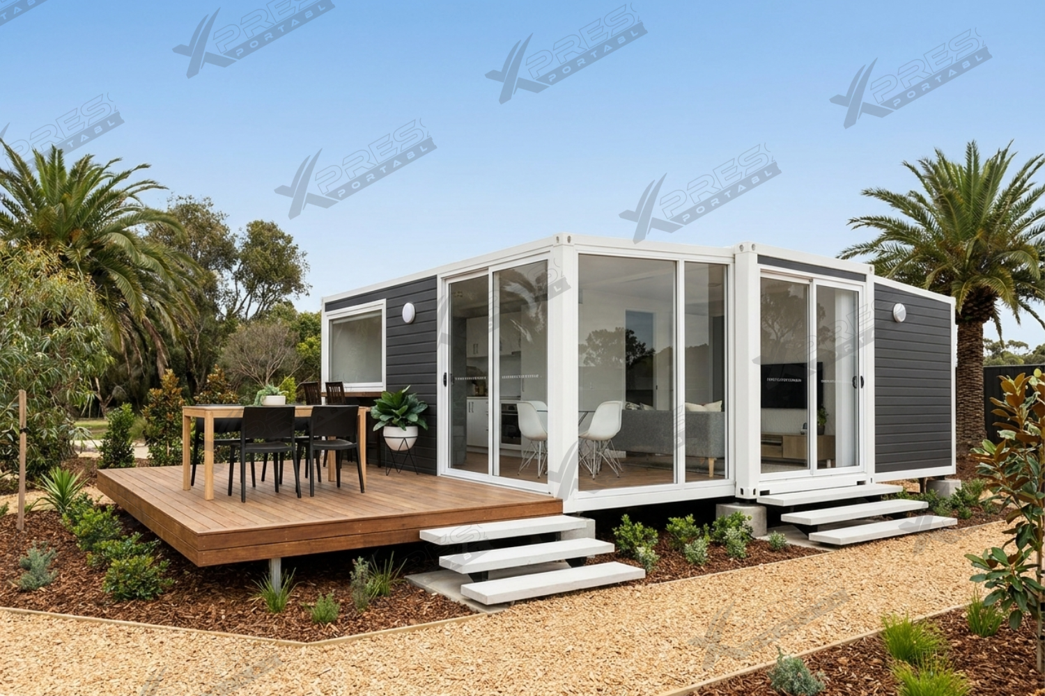 20ft Expander Home 1 Bed 1 Bath Glass Front - Flat Roof