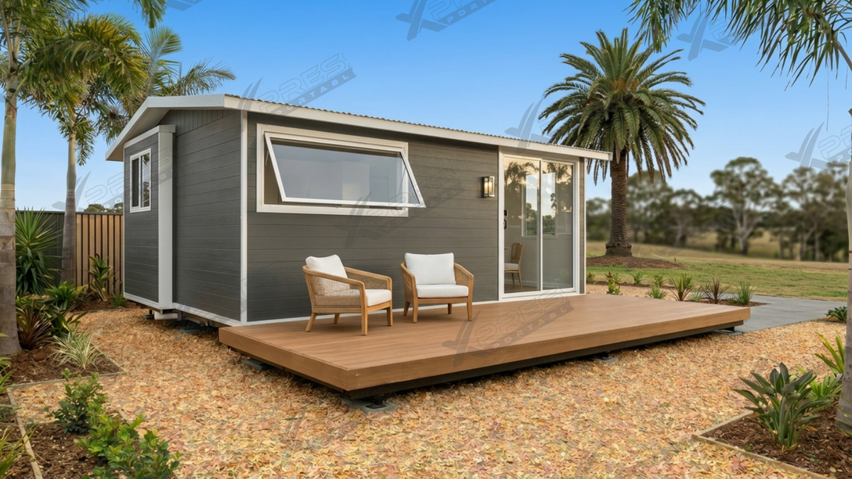 20ft Expander Home 1 Bed 1 Bath Glass Front - Flat Roof