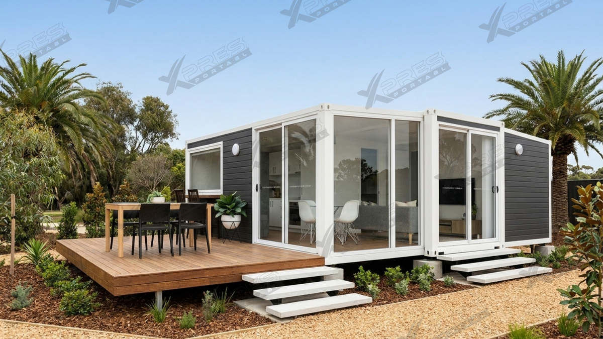 20ft Expander Home 1 Bed 1 Bath Glass Front - Flat Roof