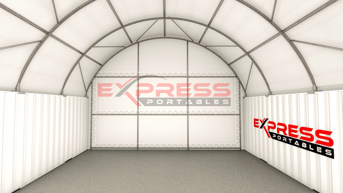 26ft Container Dome - Back Wall