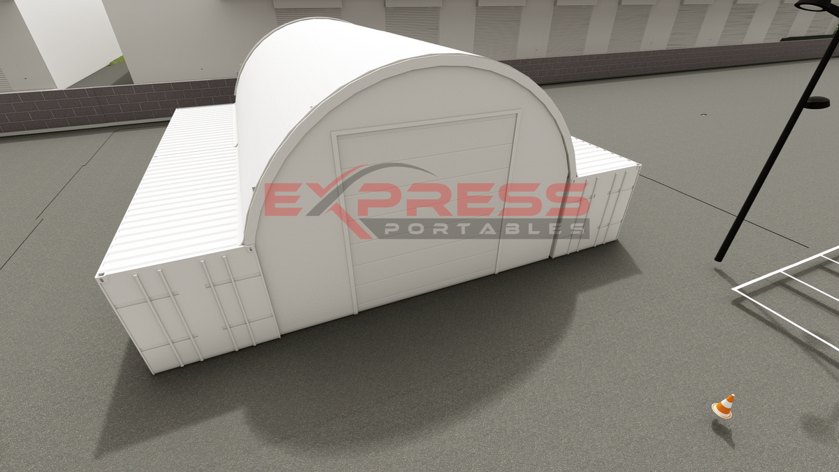 26ft x 40ft Container Dome - Front Wall