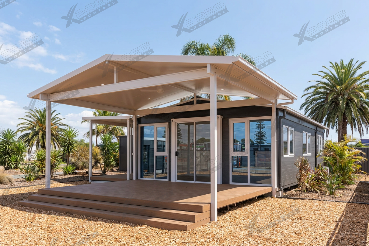 30ft Expander Home 2 Bed 1 Bath Glass Front - Pitched Roof