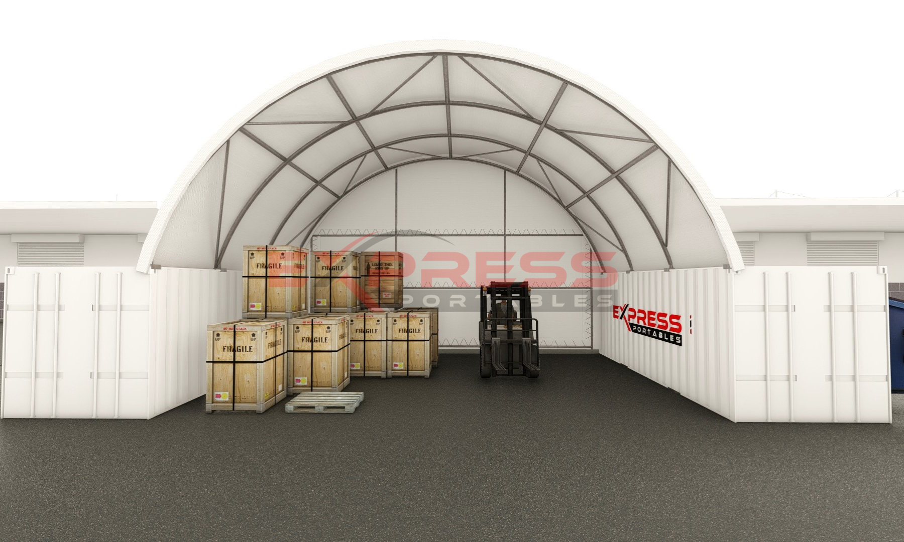 33ft X 20ft Container Dome 10m X 6m Express Portables 33ft-x-20ft-container-dome-10m-x-6m-express-portables