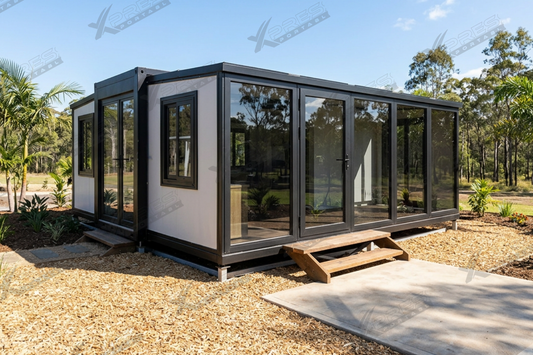 35m² Expander Building Open Plan Glass Side