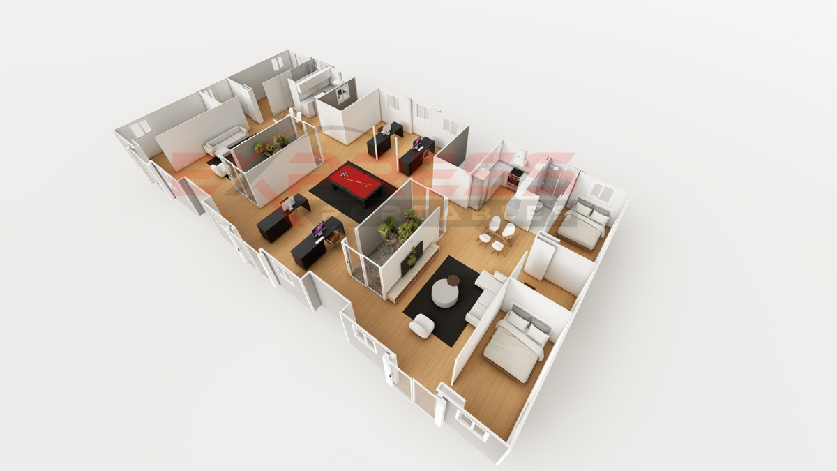 40+40+40ft Multi-Expandable Home