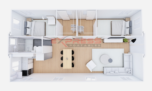 40ft Expandable Container Home - 2 Bed & WIR