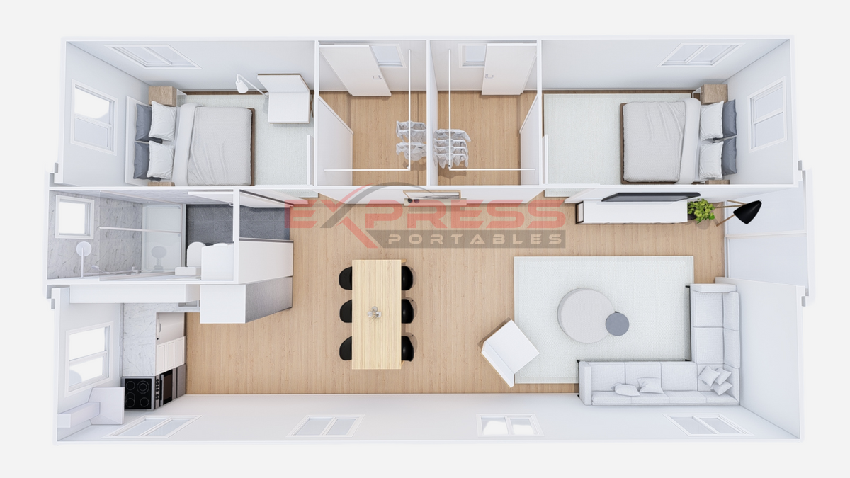 40ft Expandable Container Home - 2 Bed & WIR