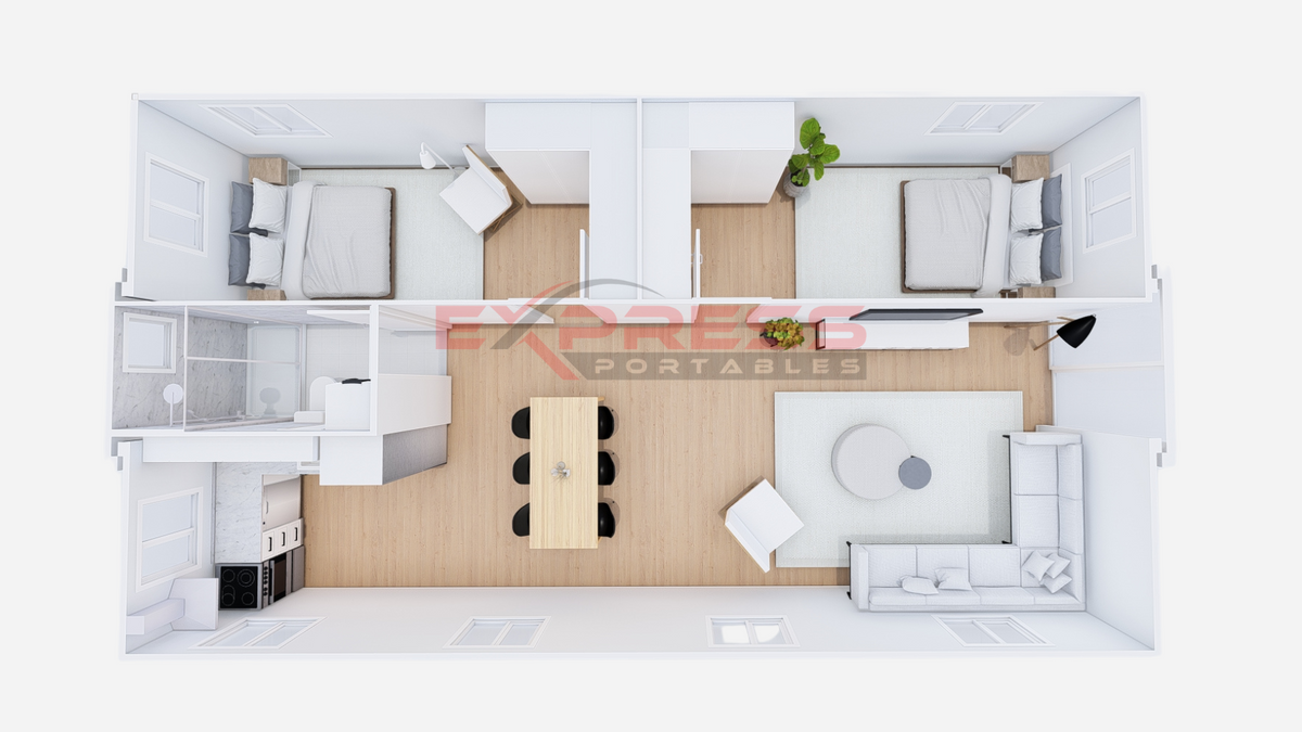Premium 40ft 2 Bed Expander Home