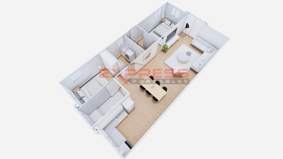 40ft Expandable Container Home - 2 Bed