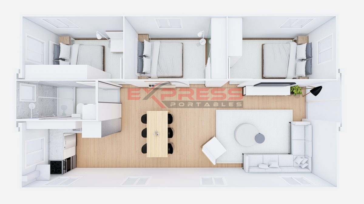 Premium 40ft 3 Bed Expander Home