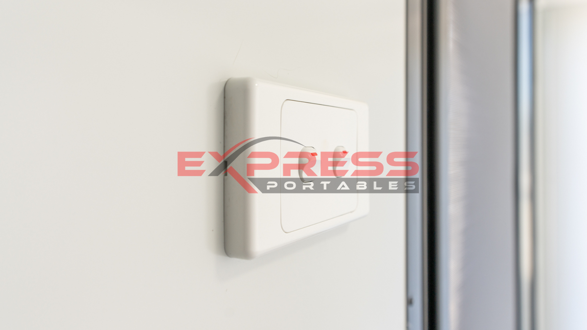 4m Portable Cabin - light switch
