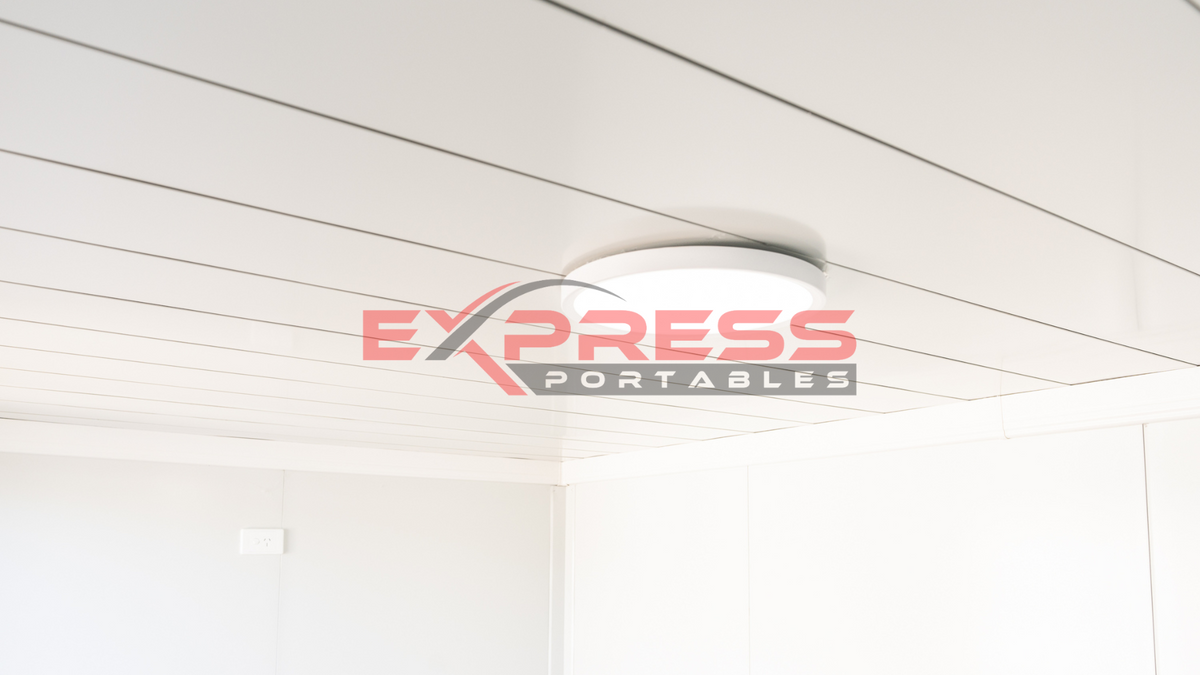 4m Portable Cabin - light fixture