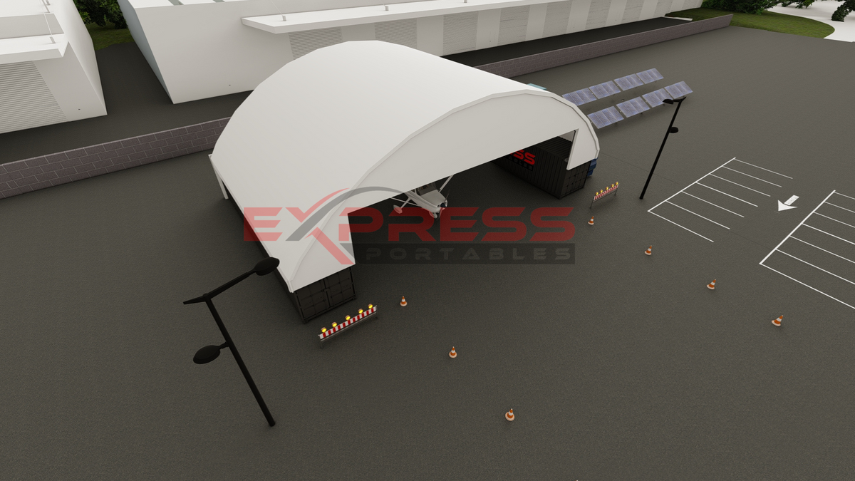 60ft x 40ft Container Dome & Shelter