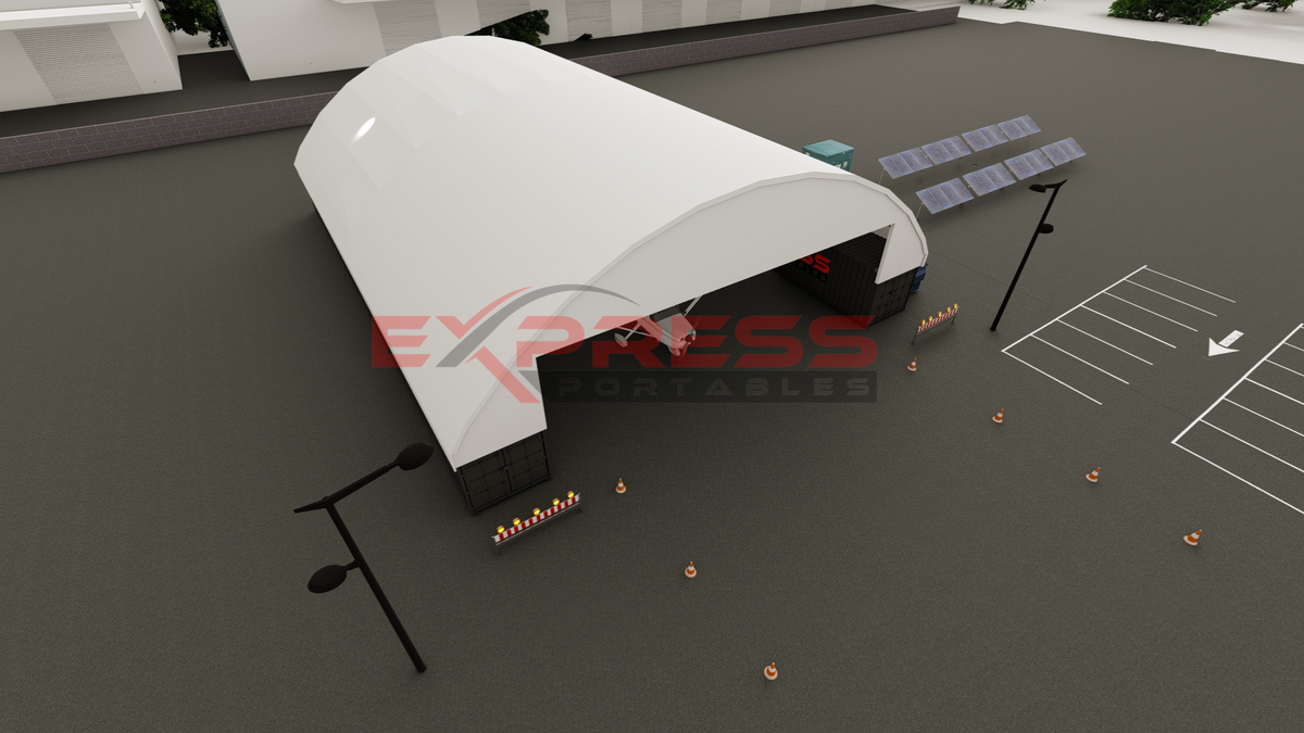 60ft x 80ft Container Dome