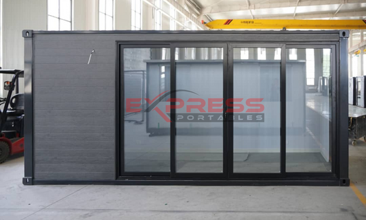 6m Portable Cabin - Glass Panels