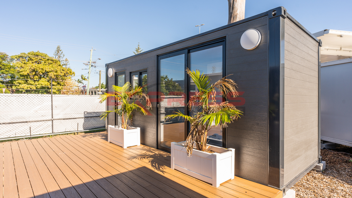 6m Portable Cabin - Kitchenette with Laundry area & Bathroom