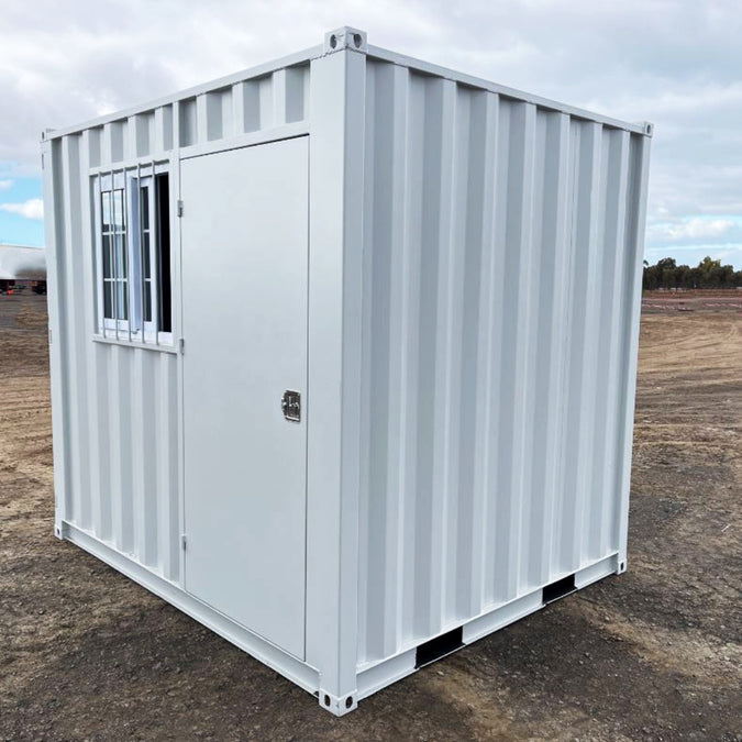 9ft Mini Shipping Container - White