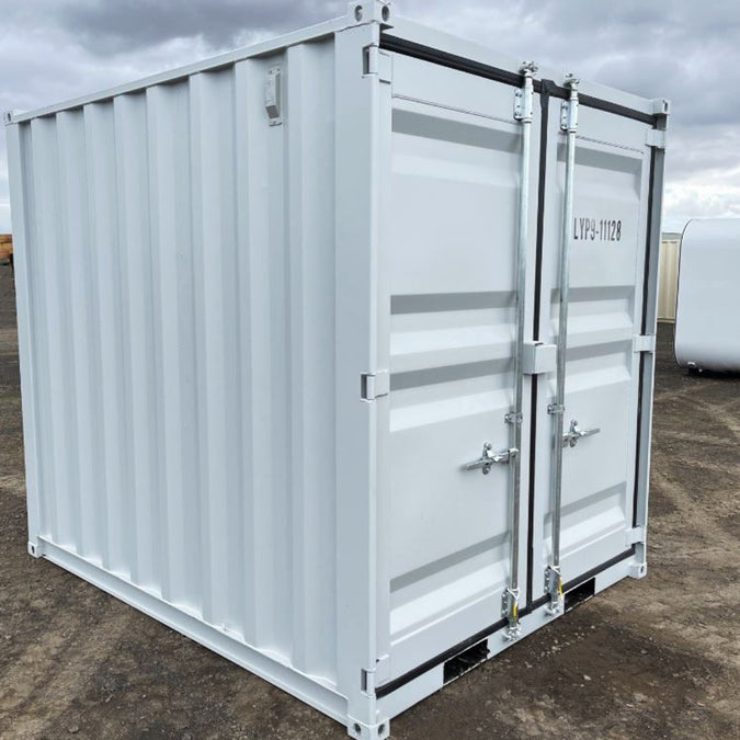 9ft Mini Shipping Container - White
