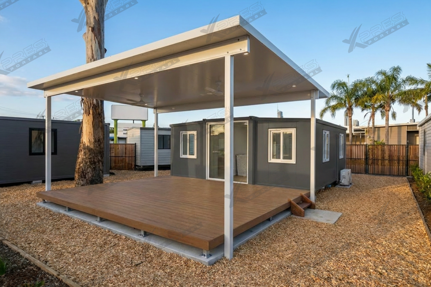 20ft Expander Home 1 Bed 1 Bath Plan B - Flat Roof