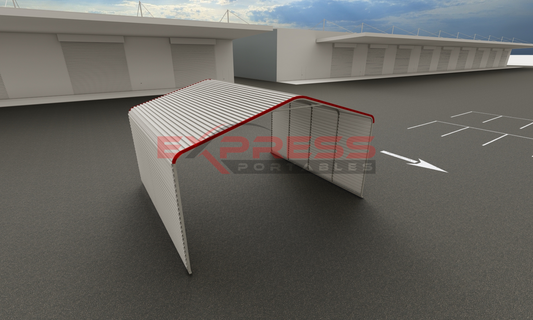 Steel Shelter - with Side Walls (W:6.1m x L:6.1m x H:3.05m)