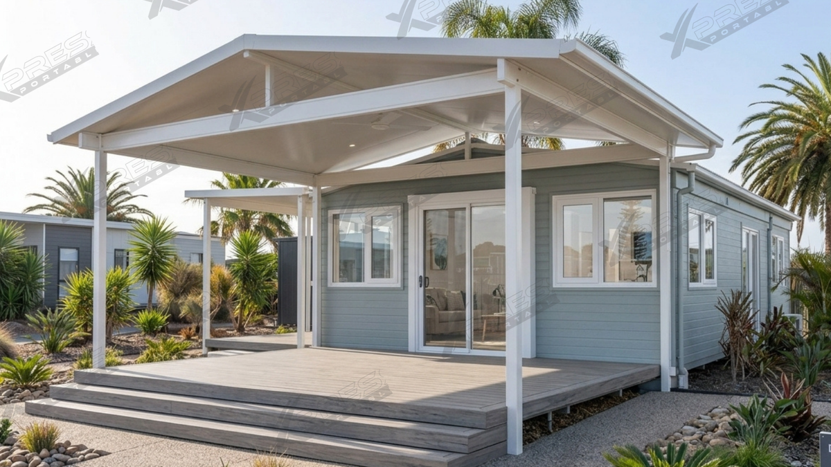 40ft Expander Home 2 Bed 1 Bath Laundry WIR - Pitched Roof