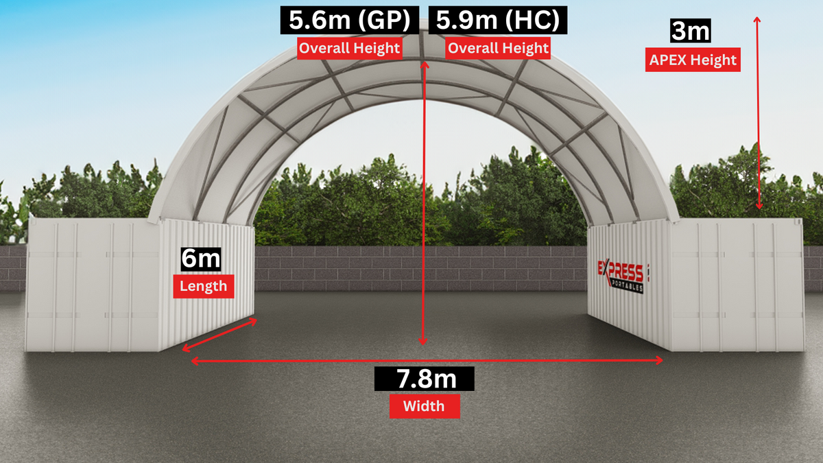 26ft x 20ft Container Dome (8m x 6m)