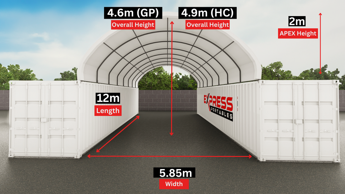 20ft x 40ft Container Dome (6m x 12m)