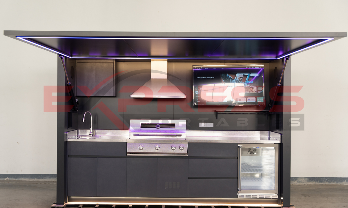 BBQ Social with Lift Up Door (Black)